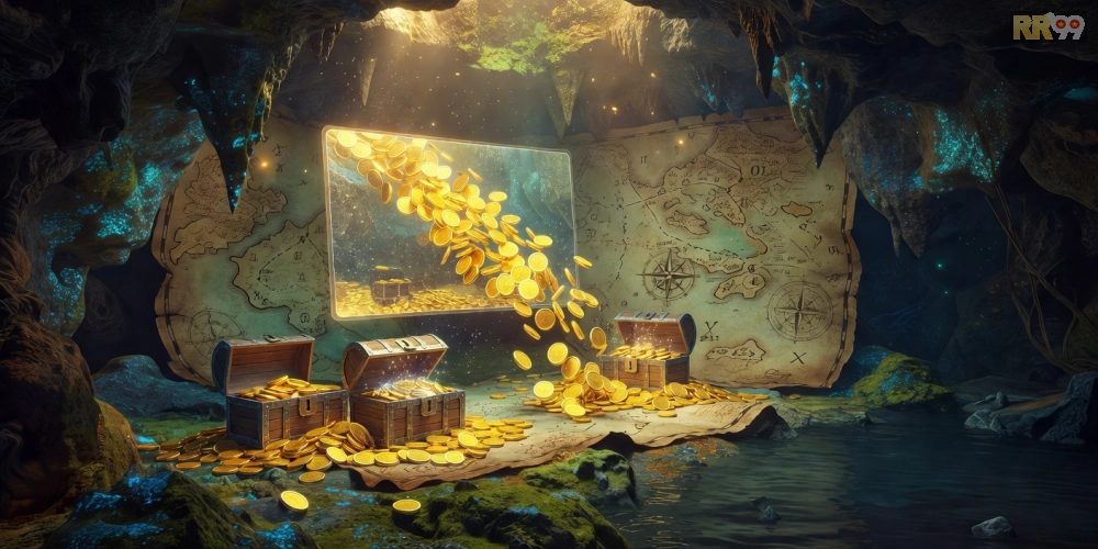 Hình ảnh đại diện cho các gói đổi thưởng hấp dẫn trong game bắn cá 69vn với xu vàng lấp lánh