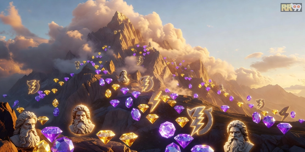 Hình ảnh trò chơi Gates of Olympus trong top nổ hũ uy tín 69vn với biểu tượng thần Zeus hùng vĩ.